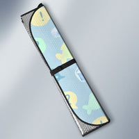 Sneaky Flipper Cute Penguin Holding Knife Auto Sun Shade Funny Chibi Penguin Graphic With Ice And Fish Pattern