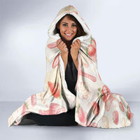 Sweet Crime Cute Penguin Holding Knife Hooded Blanket Funny Strawberry Cake Graphic With Pastel Dessert Pattern