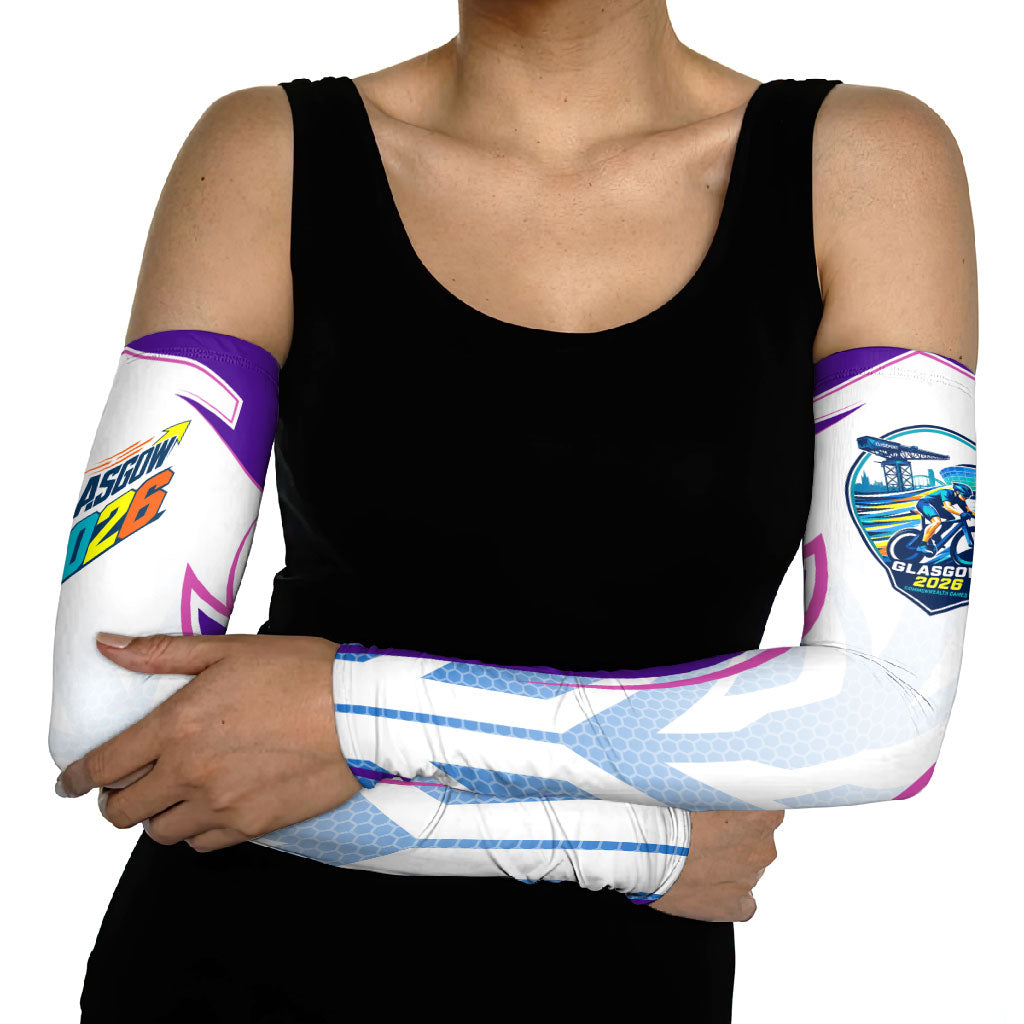 Glasgow 2026 Arm Sleeves Scotland Dynamic Geometric Athlete Graphic Art