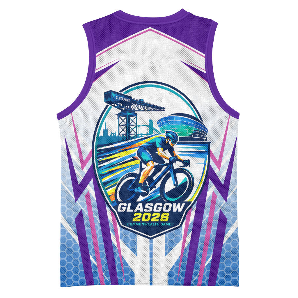 Glasgow 2026 Basketball Jersey Scotland Dynamic Geometric Athlete Graphic Art