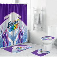 Glasgow 2026 Bathroom Set Scotland Dynamic Geometric Athlete Graphic Art
