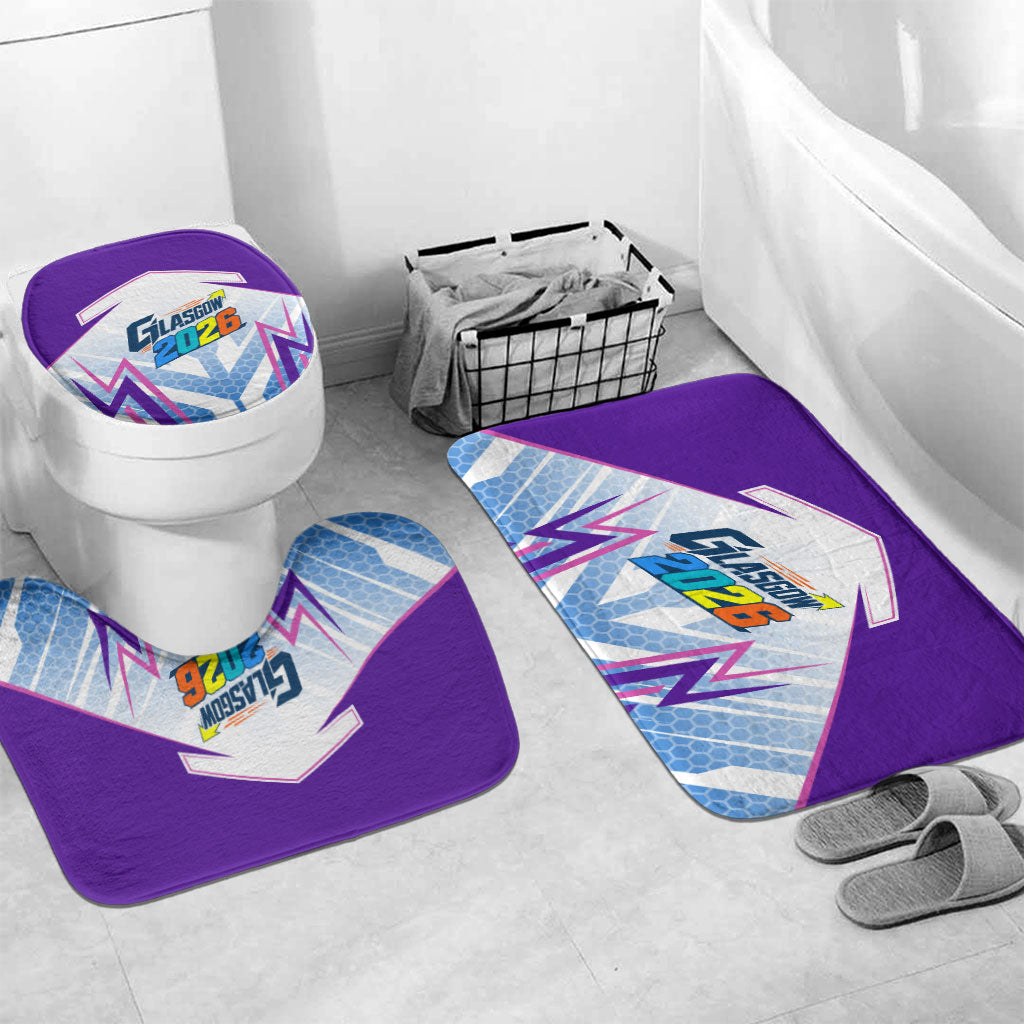 Glasgow 2026 Bathroom Set Scotland Dynamic Geometric Athlete Graphic Art