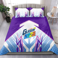 Glasgow 2026 Bedding Set Scotland Dynamic Geometric Athlete Graphic Art