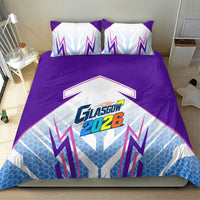 Glasgow 2026 Bedding Set Scotland Dynamic Geometric Athlete Graphic Art