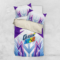 Glasgow 2026 Bedding Set Scotland Dynamic Geometric Athlete Graphic Art