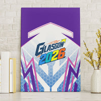 Glasgow 2026 Canvas Wall Art Scotland Dynamic Geometric Athlete Graphic Art
