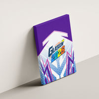 Glasgow 2026 Canvas Wall Art Scotland Dynamic Geometric Athlete Graphic Art