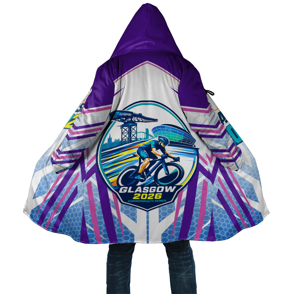 Glasgow 2026 Cloak Scotland Dynamic Geometric Athlete Graphic Art