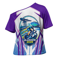 Glasgow 2026 Cross Shoulder Shirt Scotland Dynamic Geometric Athlete Graphic Art