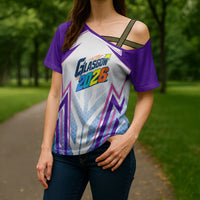 Glasgow 2026 Cross Shoulder Shirt Scotland Dynamic Geometric Athlete Graphic Art