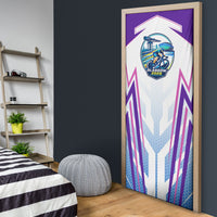 Glasgow 2026 Door Cover Scotland Dynamic Geometric Athlete Graphic Art