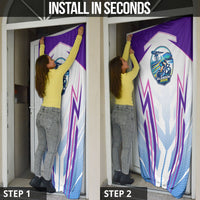 Glasgow 2026 Door Cover Scotland Dynamic Geometric Athlete Graphic Art