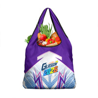 Glasgow 2026 Grocery Bag Scotland Dynamic Geometric Athlete Graphic Art