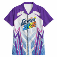 Glasgow 2026 Hawaiian Shirt Scotland Dynamic Geometric Athlete Graphic Art