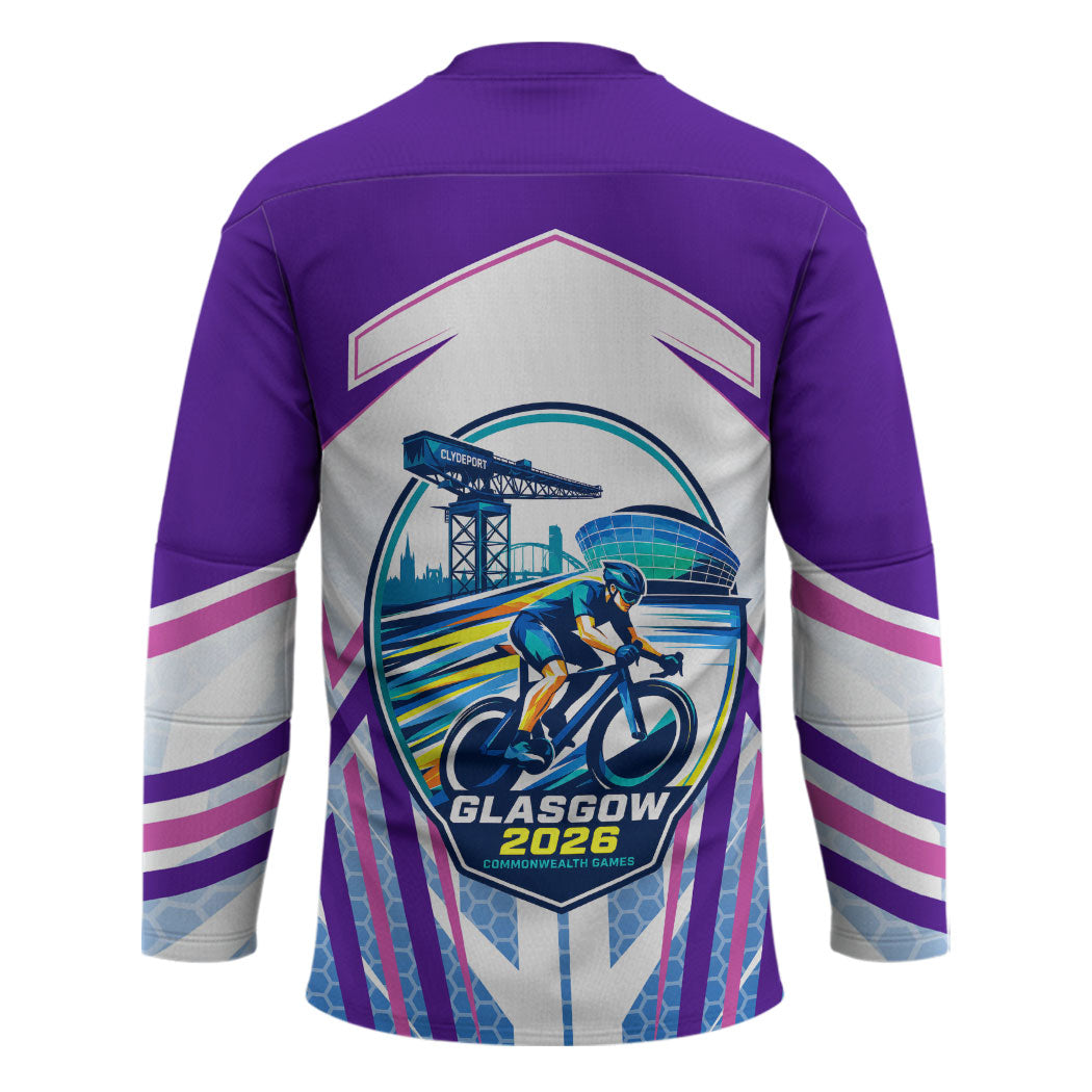 Glasgow 2026 Hockey Jersey Scotland Dynamic Geometric Athlete Graphic Art