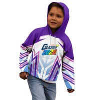 Glasgow 2026 Kid Hoodie Scotland Dynamic Geometric Athlete Graphic Art