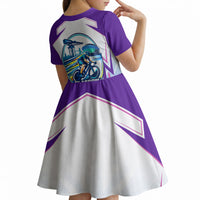 Glasgow 2026 Kid Short Sleeve Dress Scotland Dynamic Geometric Athlete Graphic Art