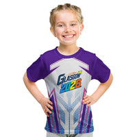 Glasgow 2026 Kid T Shirt Scotland Dynamic Geometric Athlete Graphic Art