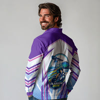 Glasgow 2026 Long Sleeve Polo Shirt Scotland Dynamic Geometric Athlete Graphic Art