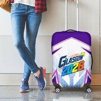 Glasgow 2026 Luggage Cover Scotland Dynamic Geometric Athlete Graphic Art