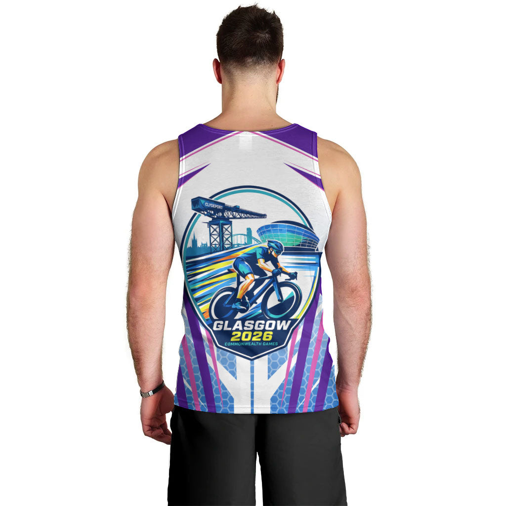 Glasgow 2026 Men Tank Top Scotland Dynamic Geometric Athlete Graphic Art