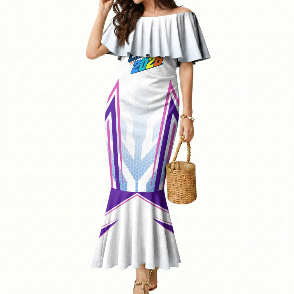 Glasgow 2026 Mermaid Dress Scotland Dynamic Geometric Athlete Graphic Art