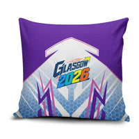 Glasgow 2026 Pillow Cover Scotland Dynamic Geometric Athlete Graphic Art