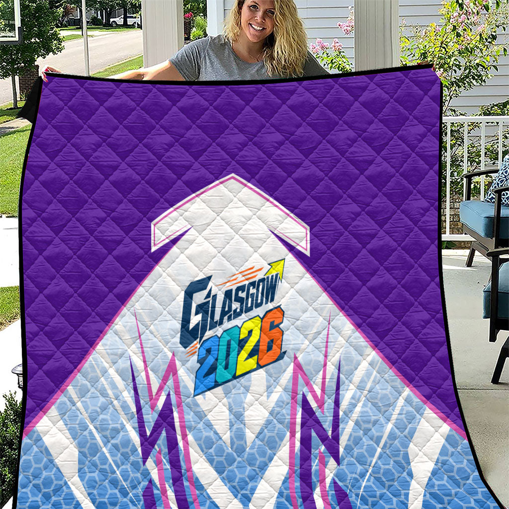 Glasgow 2026 Quilt Scotland Dynamic Geometric Athlete Graphic Art