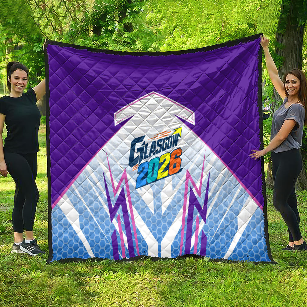 Glasgow 2026 Quilt Scotland Dynamic Geometric Athlete Graphic Art