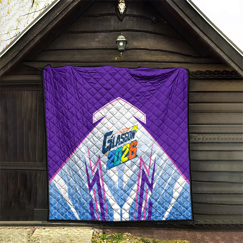 Glasgow 2026 Quilt Scotland Dynamic Geometric Athlete Graphic Art