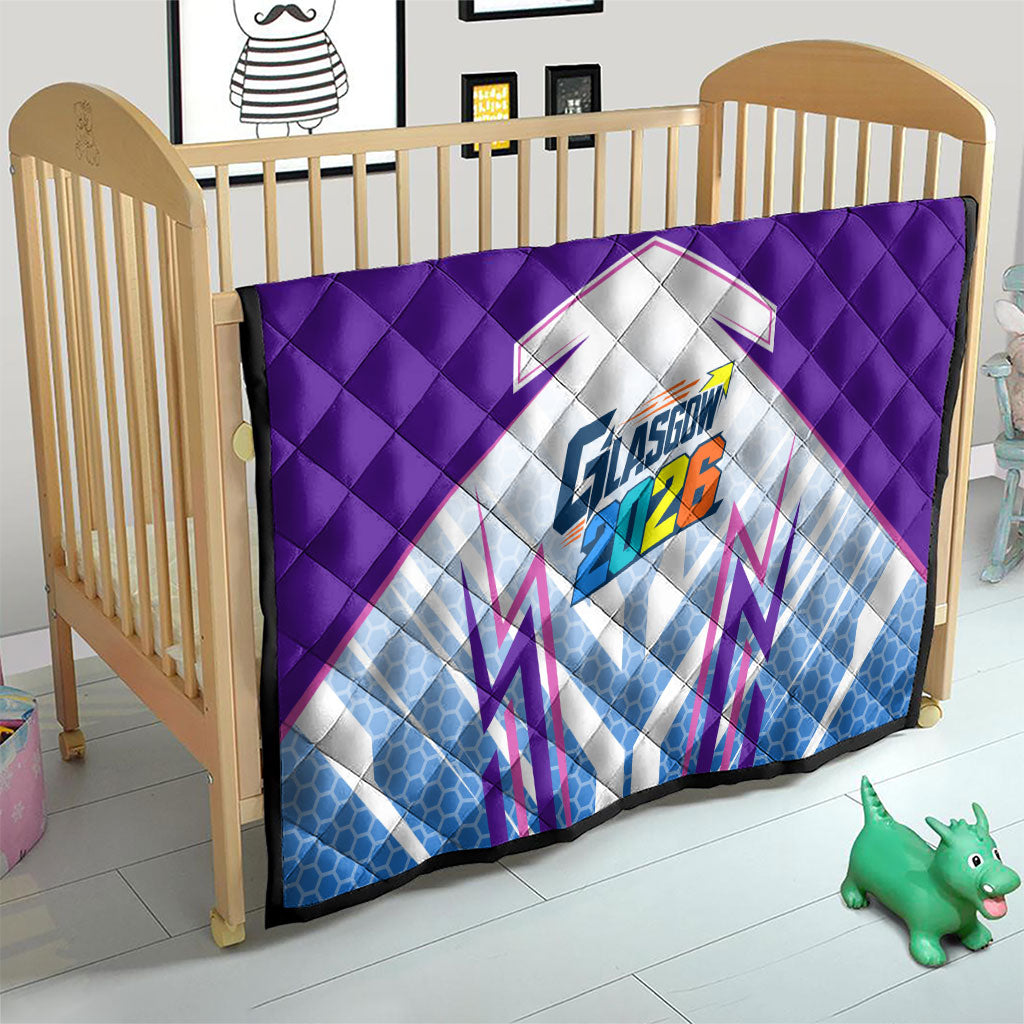 Glasgow 2026 Quilt Scotland Dynamic Geometric Athlete Graphic Art
