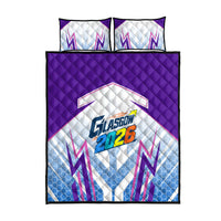 Glasgow 2026 Quilt Bed Set Scotland Dynamic Geometric Athlete Graphic Art