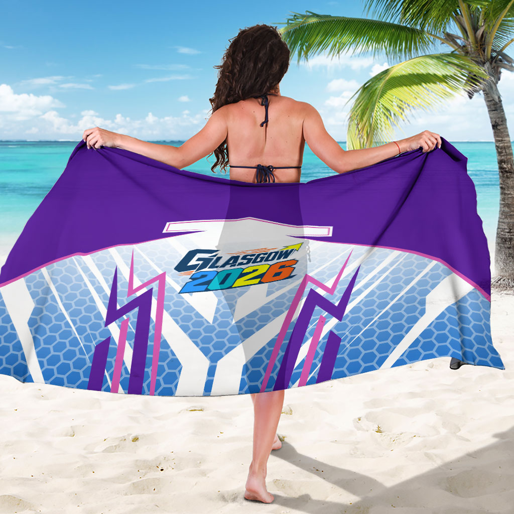 Glasgow 2026 Sarong Scotland Dynamic Geometric Athlete Graphic Art