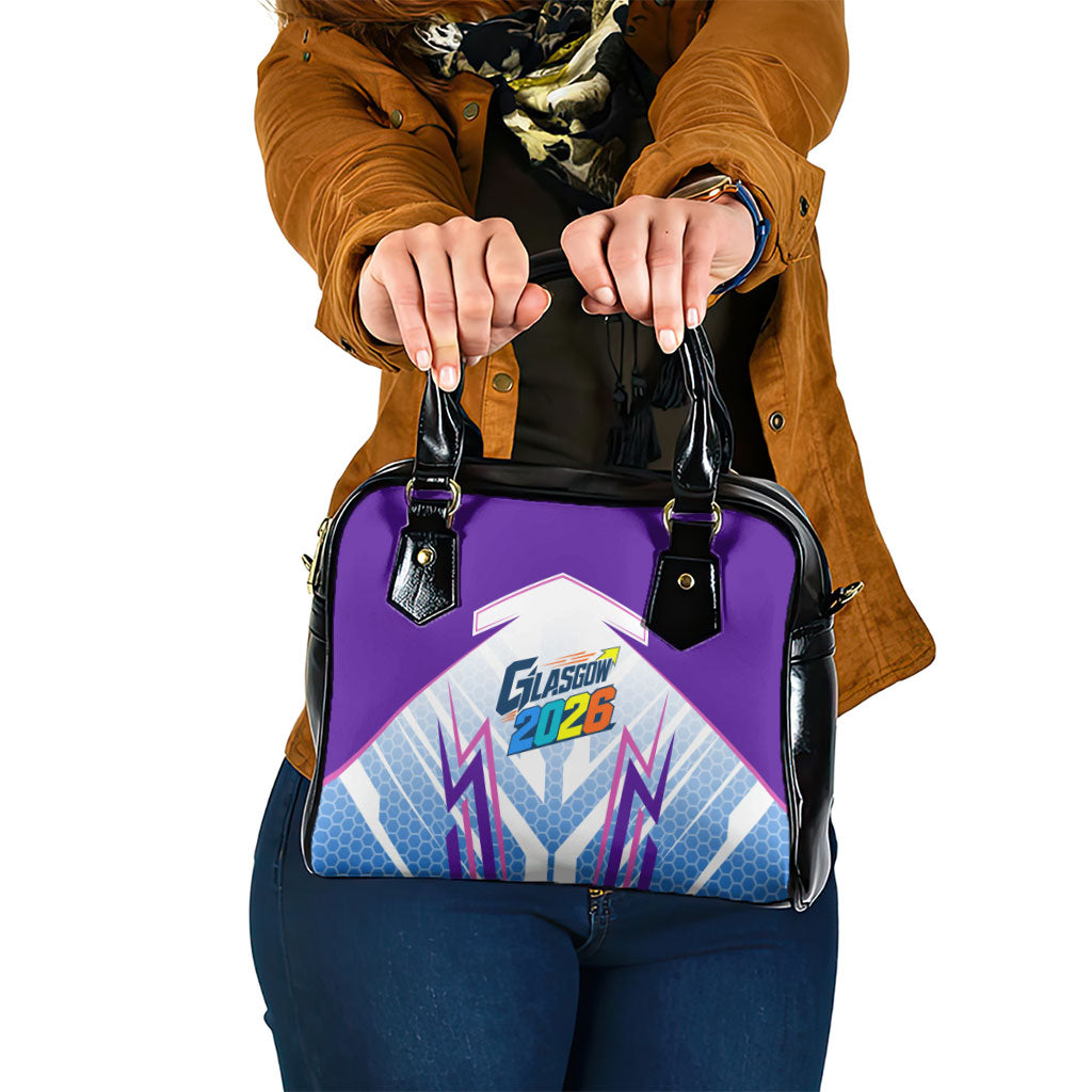 Glasgow 2026 Shoulder Handbag Scotland Dynamic Geometric Athlete Graphic Art