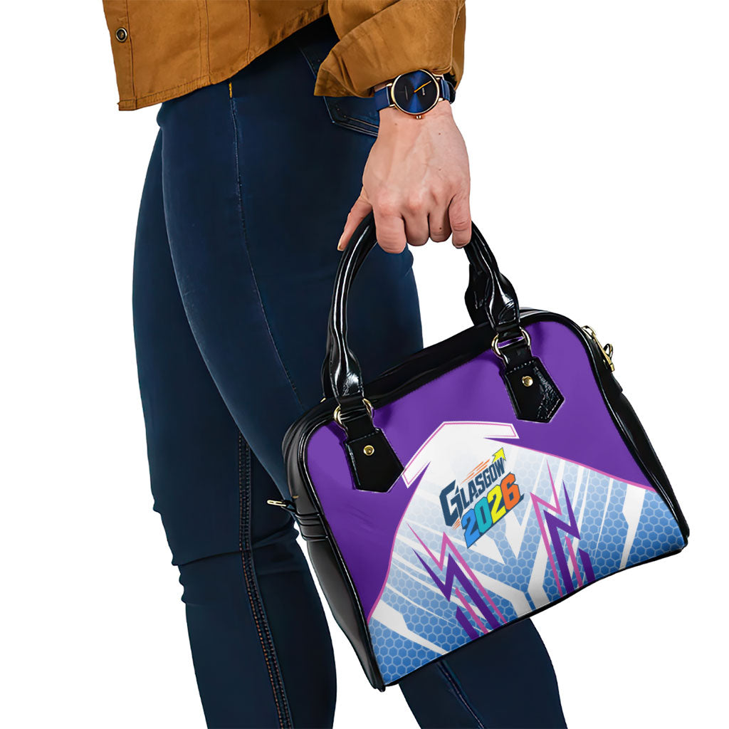 Glasgow 2026 Shoulder Handbag Scotland Dynamic Geometric Athlete Graphic Art