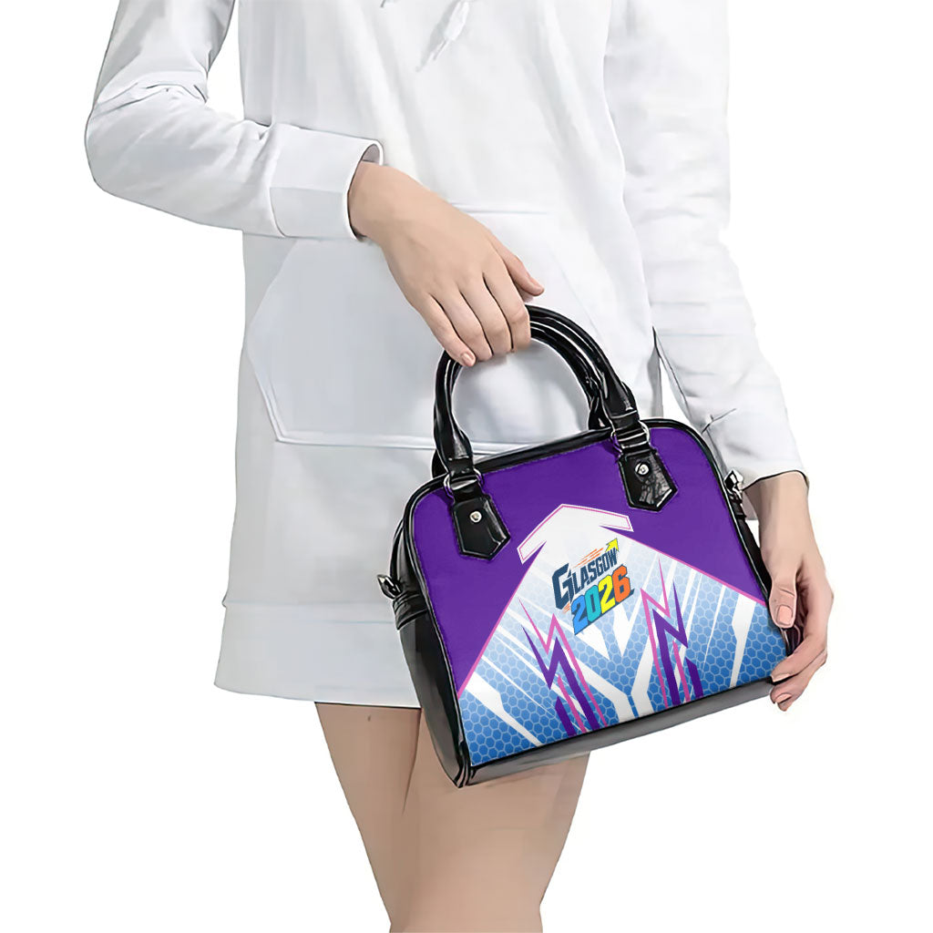 Glasgow 2026 Shoulder Handbag Scotland Dynamic Geometric Athlete Graphic Art