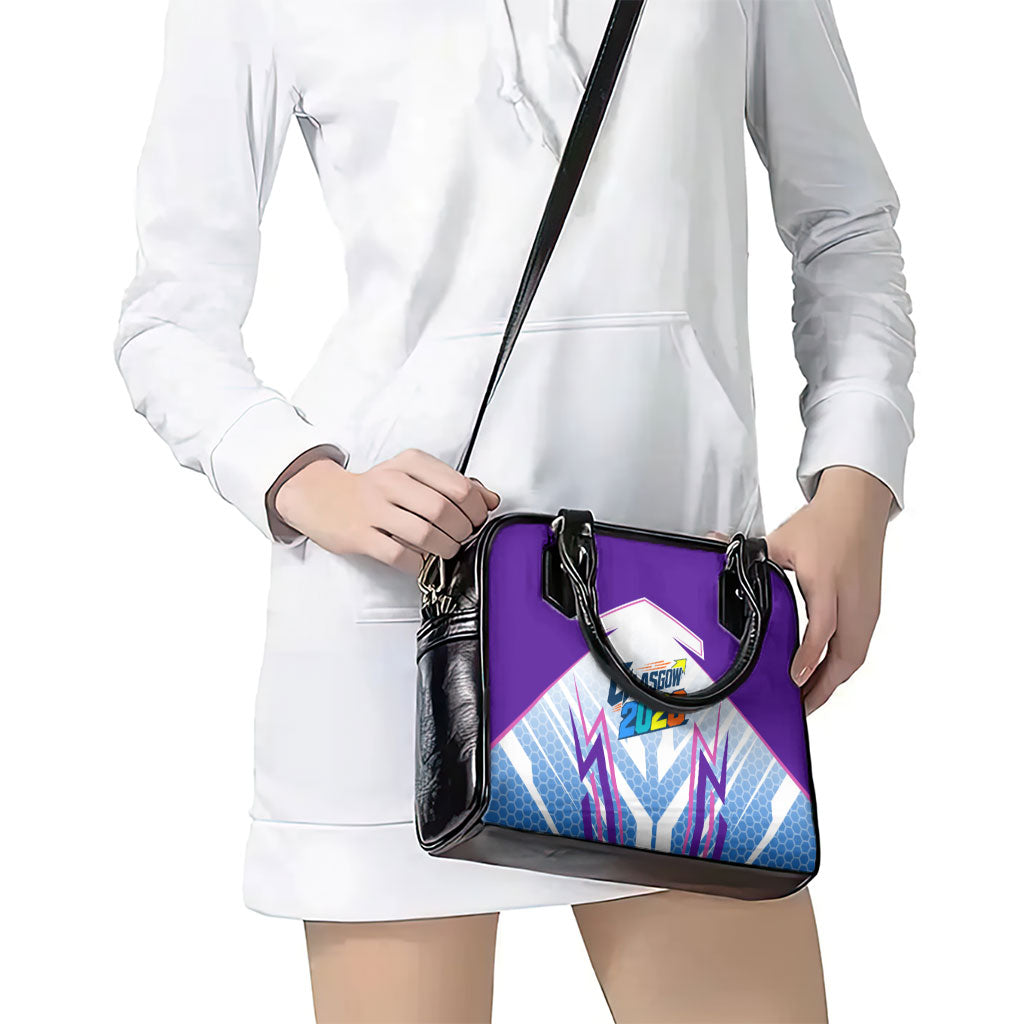 Glasgow 2026 Shoulder Handbag Scotland Dynamic Geometric Athlete Graphic Art