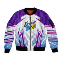 Glasgow 2026 Sleeve Zip Bomber Jacket Scotland Dynamic Geometric Athlete Graphic Art