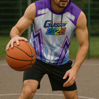 Glasgow 2026 Sleeveless Hoodie Scotland Dynamic Geometric Athlete Graphic Art