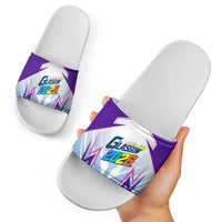 Glasgow 2026 Slide Sandals Scotland Dynamic Geometric Athlete Graphic Art