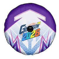 Glasgow 2026 Spare Tire Cover Scotland Dynamic Geometric Athlete Graphic Art