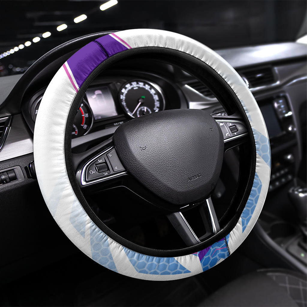 Glasgow 2026 Steering Wheel Cover Scotland Dynamic Geometric Athlete Graphic Art