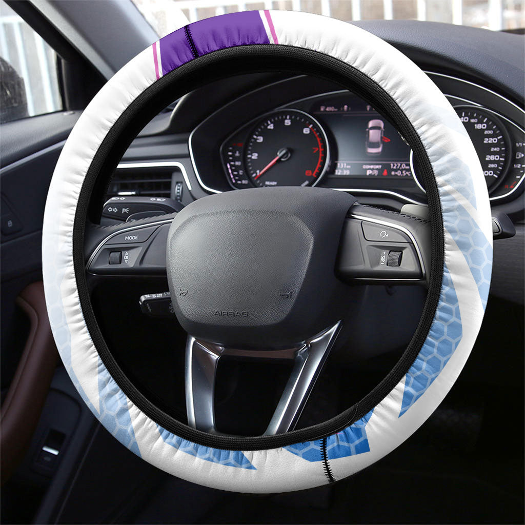 Glasgow 2026 Steering Wheel Cover Scotland Dynamic Geometric Athlete Graphic Art