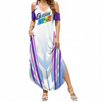 Glasgow 2026 Summer Maxi Dress Scotland Dynamic Geometric Athlete Graphic Art