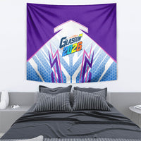Glasgow 2026 Tapestry Scotland Dynamic Geometric Athlete Graphic Art