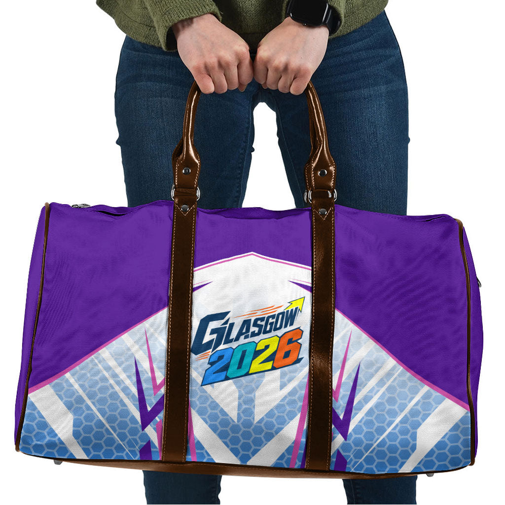 Glasgow 2026 Travel Bag Scotland Dynamic Geometric Athlete Graphic Art
