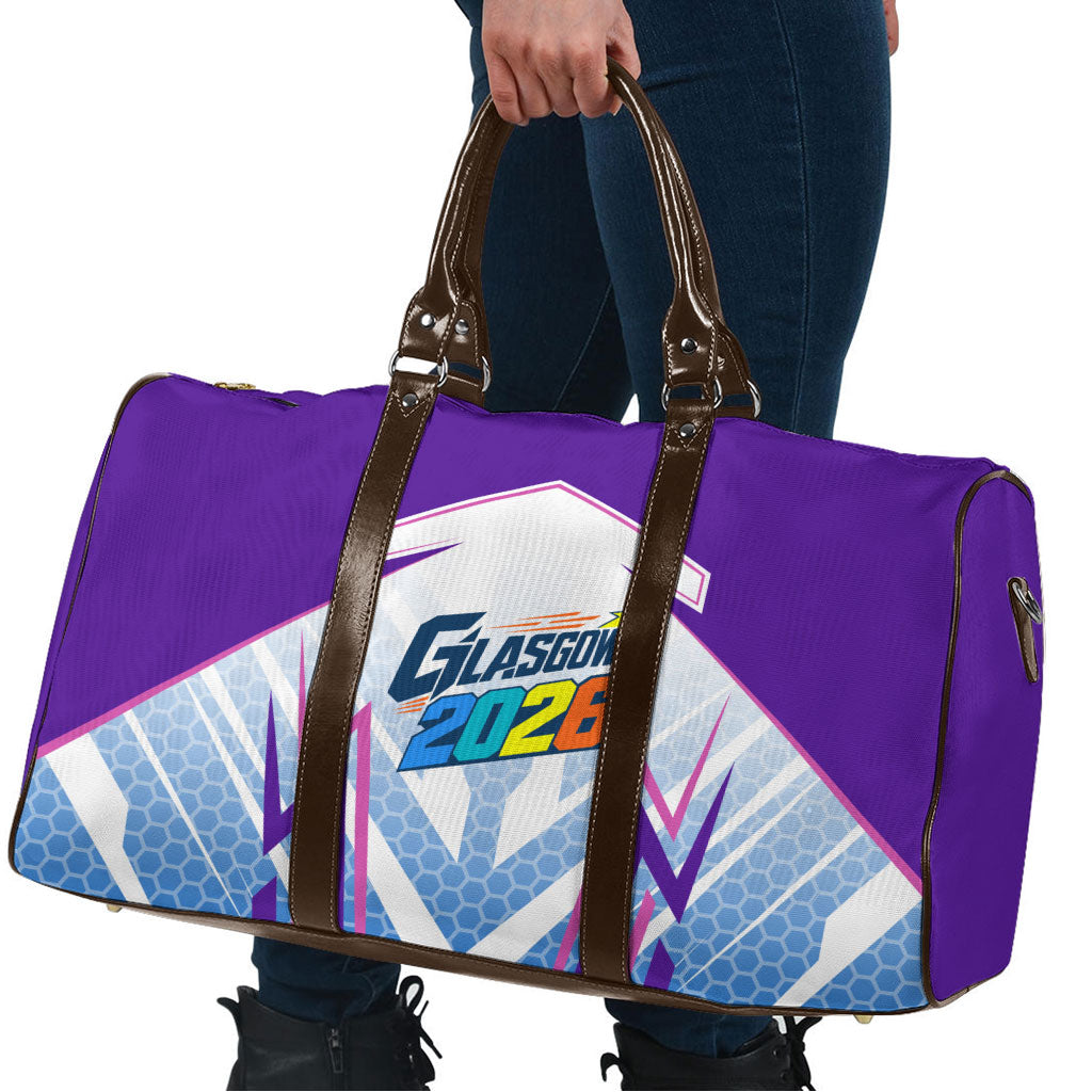 Glasgow 2026 Travel Bag Scotland Dynamic Geometric Athlete Graphic Art