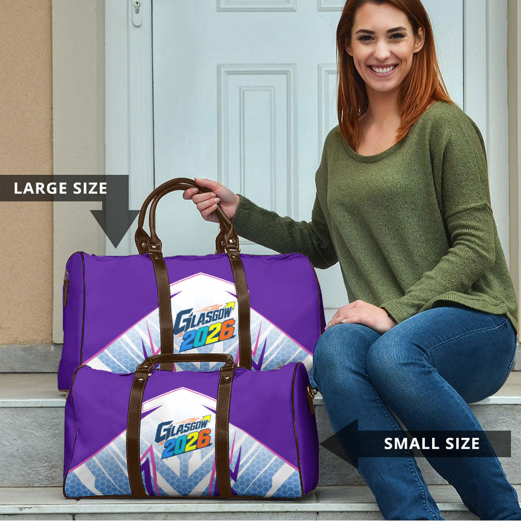 Glasgow 2026 Travel Bag Scotland Dynamic Geometric Athlete Graphic Art