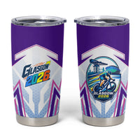 Glasgow 2026 Tumbler Cup Scotland Dynamic Geometric Athlete Graphic Art