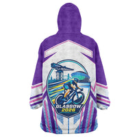 Glasgow 2026 Wearable Blanket Hoodie Scotland Dynamic Geometric Athlete Graphic Art